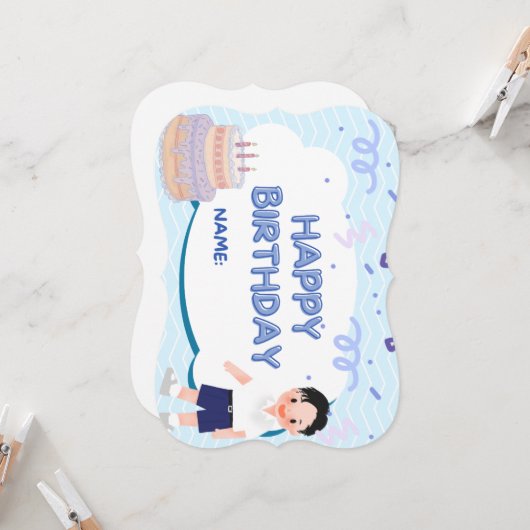 誕生日カード 子供へ カード (正面/裏面インサイチュ)