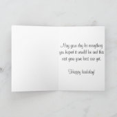 誕生日カード – 孔雀デザイン、封筒を含む カード (内部)