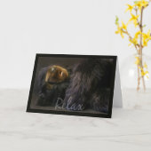 誕生日カード（寝台付き） リラックス -  カード (黄色い花)