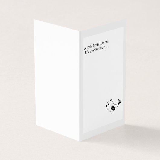 誕生日カード。小さなバーディーが言った… (外部)