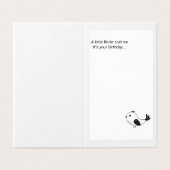 誕生日カード。小さなバーディーが言った… (外部フラット)