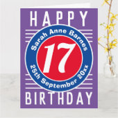 誕生日カード（年齢、名前、日付） カード (黄色い花)