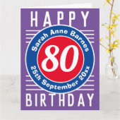 誕生日カード（年齢、名前、日付） カード (黄色い花)