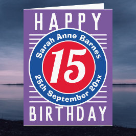 誕生日カード（年齢、名前、日付） カード