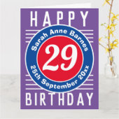 誕生日カード(年齢、名前、日付) カード (黄色い花)