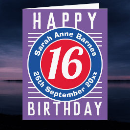 誕生日カード（年齢、氏名、日付） カード