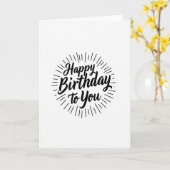 誕生日カード(手書き風スクリプト) カード (黄色い花)