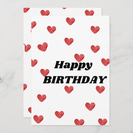 誕生日カード 招待状 (正面/裏面)