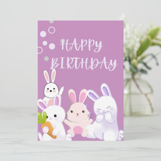 誕生日カード 招待状 (スタンド正面)