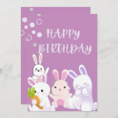 誕生日カード 招待状 (正面/裏面)