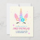 誕生日カード 招待状 (正面)