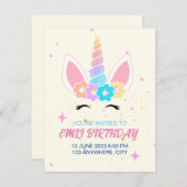 誕生日カード 招待状 (正面/裏面)