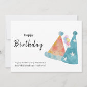 誕生日カード 招待状 (正面)