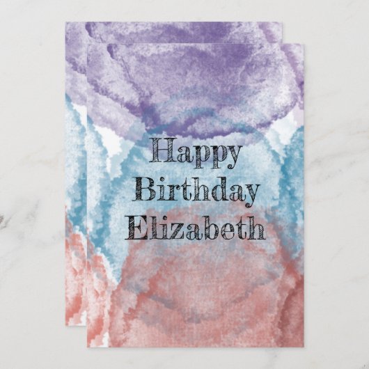 誕生日カード 招待状 (正面/裏面)