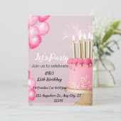 誕生日カード 招待状 (スタンド正面)