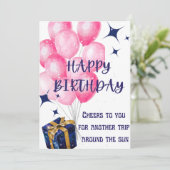 誕生日カード 招待状 (スタンド正面)