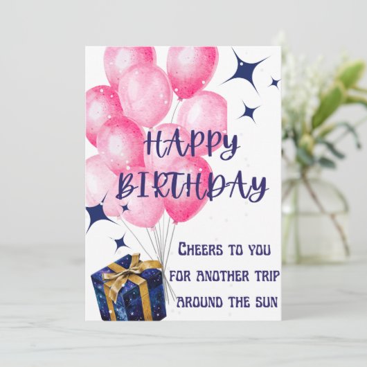 誕生日カード 招待状 (スタンド正面)