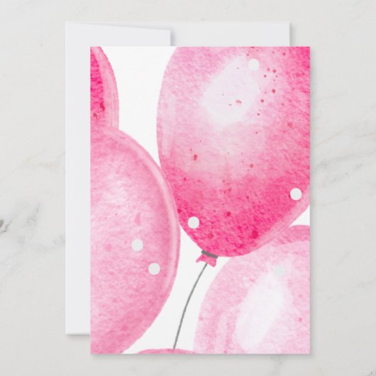 誕生日カード 招待状 (裏面)