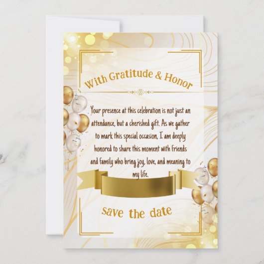 誕生日カード 招待状 (裏面)