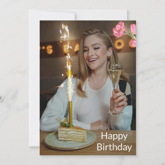 誕生日カード 招待状 (正面)