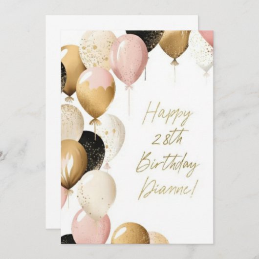 誕生日カード 招待状 (正面/裏面)