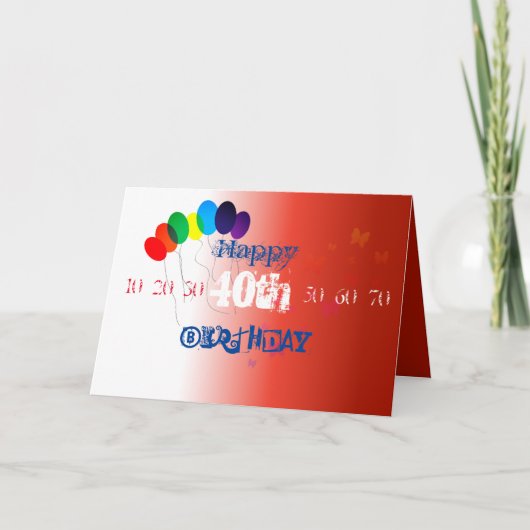 誕生日カード 招待状 (正面)