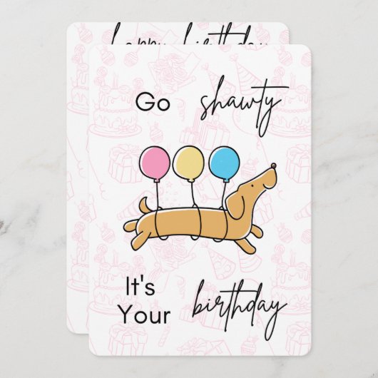 誕生日カード / 招待状 (正面/裏面)