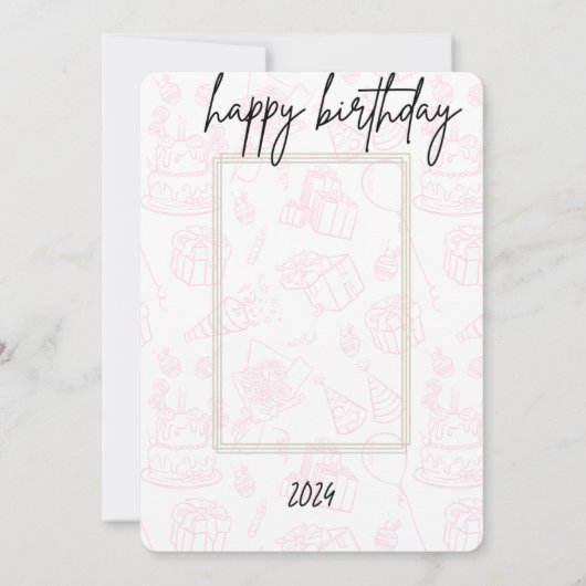 誕生日カード / 招待状 (裏面)