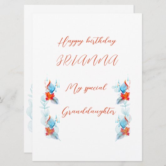 誕生日カード 招待状 (正面/裏面)