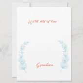 誕生日カード 招待状 (裏面)