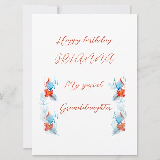 誕生日カード 招待状 (正面)