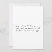 誕生日カード 招待状 (裏面)