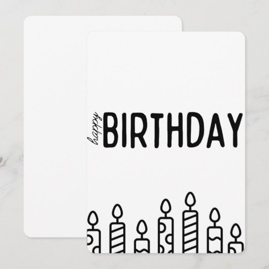 誕生日カード 招待状 (正面/裏面)