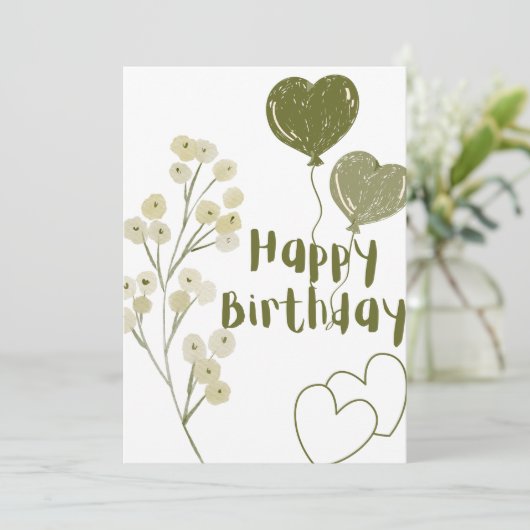 誕生日カード 招待状 (スタンド正面)