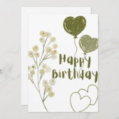 誕生日カード 招待状 (正面/裏面)