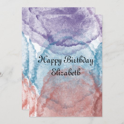 誕生日カード 招待状 (正面/裏面)