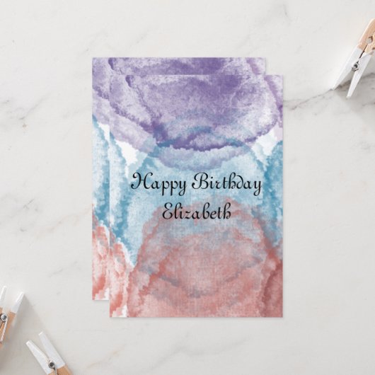 誕生日カード 招待状 (正面/裏面インサイチュ)