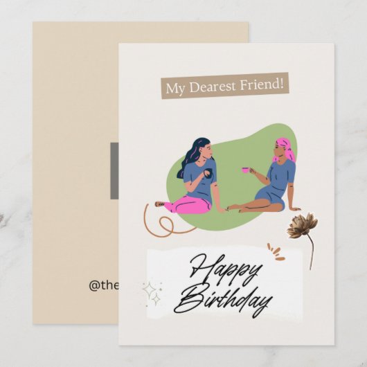 誕生日カード 招待状 (正面/裏面)