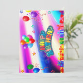 誕生日カード 招待状 (スタンド正面)