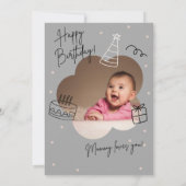 誕生日カード 招待状 (裏面)