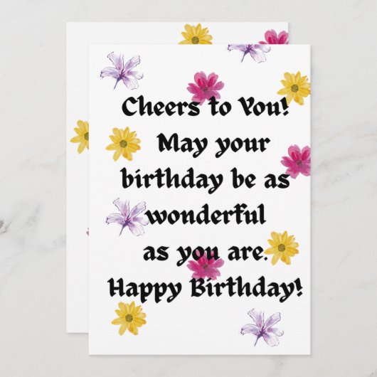 誕生日カード 招待状 (正面/裏面)