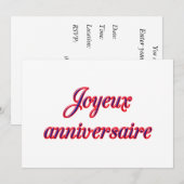 誕生日カード 招待状 (正面/裏面)