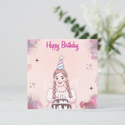 誕生日カード 招待状 (スタンド正面)