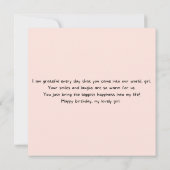 誕生日カード 招待状 (裏面)