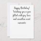 誕生日カード 招待状 (裏面)