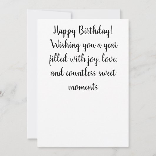 誕生日カード 招待状 (裏面)