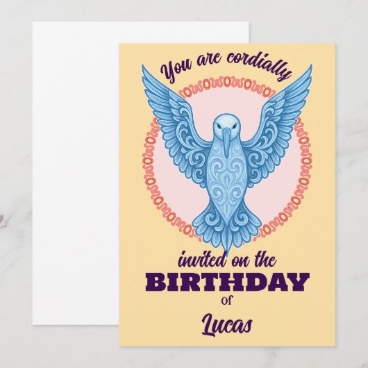 誕生日カード 招待状 (正面/裏面)