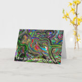 誕生日カード – 時間は人間の構成 カード (黄色い花)