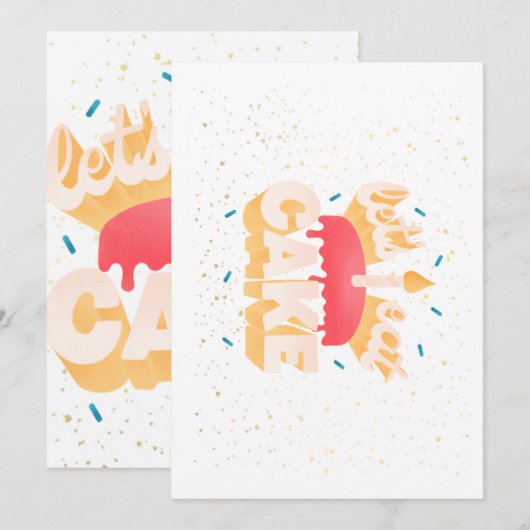 誕生日カード 案内状 (正面/裏面)