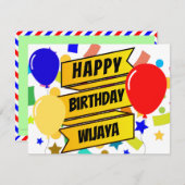 誕生日カード 案内状 (正面/裏面)